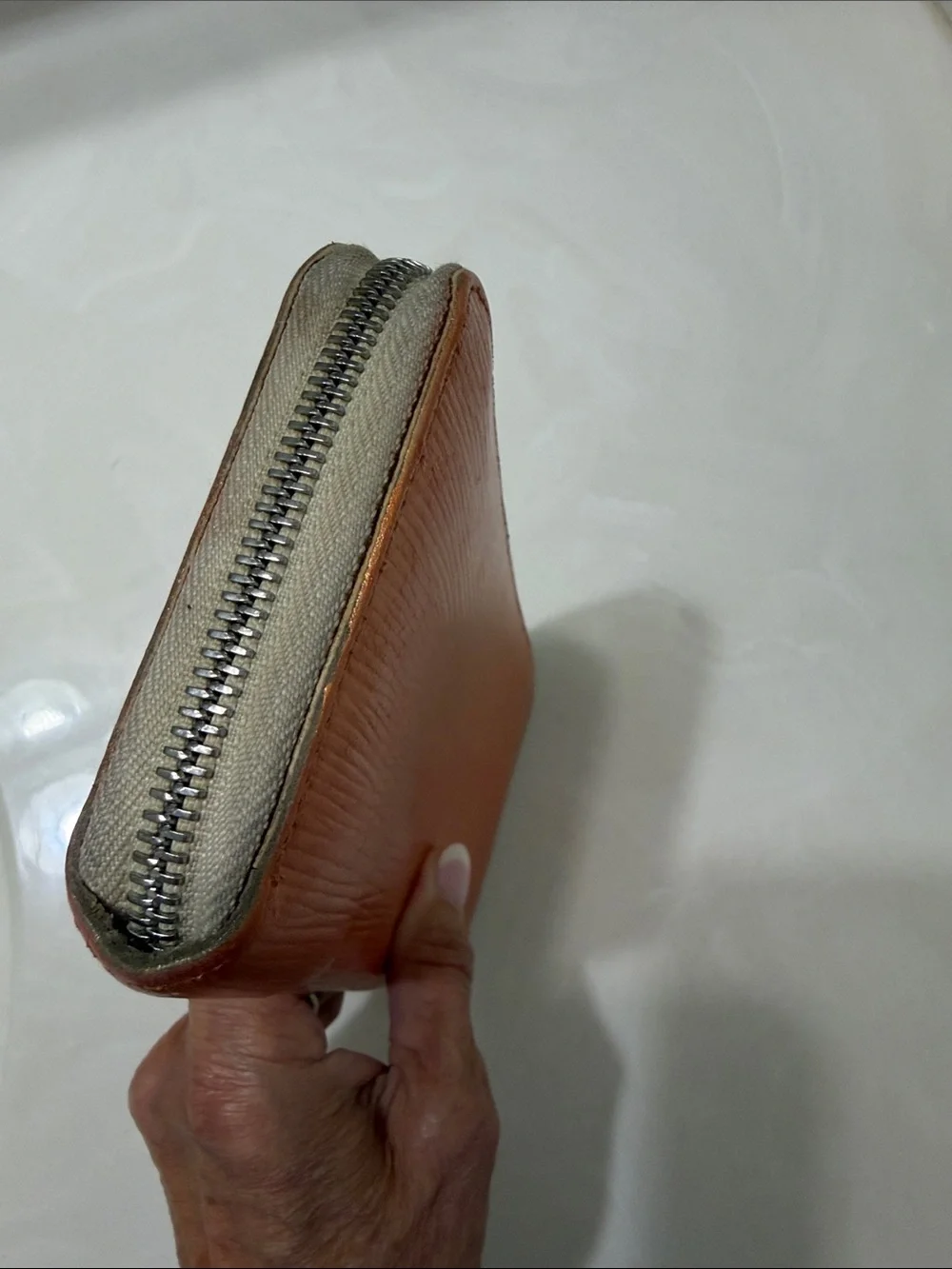 Louis Vuitton Orange Gradient Epi Zip Wallet in box and with LV Dusty